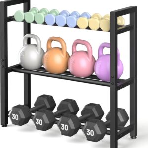 3 Tier Adjustable Dumbbell Rack Weight Rack Stand Only for Home Gym Storage,Up to 450 lb Capacity