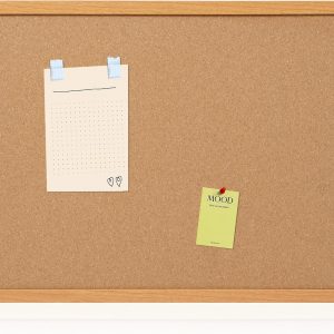 VividGreen 24'' x 36'' Cork Board Bulletin Board, Wood Framed Corkboard,Decorative Hanging Pin Board