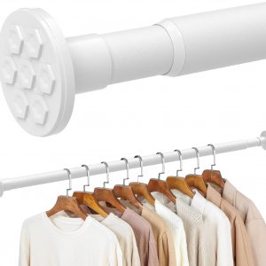 VividGreen No Drilling Closet Rods for Hanging Clothes, 27.5-63 Inches Inches Adjustable, for Closet Wardrobes Bathroom Laundry RV