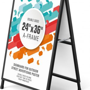 VividGreen 24"x36" Heavy Duty A-Frame Sign Sidewalk Sign,Double-Sided Sandwich Board for Business, Advertising