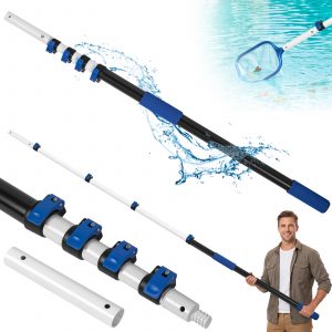 VividGreen 12 FT Telescopic Pool Pole, Adjustabl Pool Cleaning Pole,for Skimmer Net,Brush,Vacuum Head