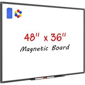 VividGreen 48" x 36" Magnetic Whiteboard Dry Erase Board with Aluminum Frame,for Kitchen, Memo, School, Home, Office