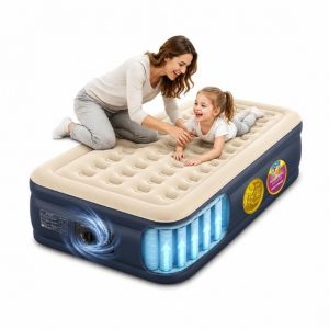 Maeytu Full Size, Air Mattress with Built-in Pump, Inflatable Bed for Camping & Guests