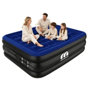 Maeytu Queen Size, Air Mattress with Built-in Pump, Inflatable Bed for Camping & Guests